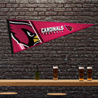 Rico Industries Nfl Football Arizona Cardinals Primary 12'' X 30'' Felt Wall D  Cor Pennant - Great For Home/Bed Room/Man Cave D