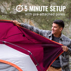 Coleman Skydome Camping Tent | 4 Person, Blackberry