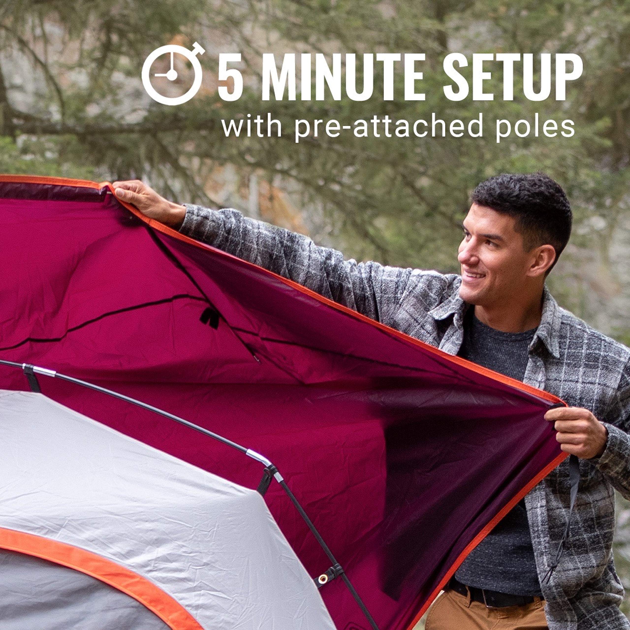 Coleman Skydome Camping Tent | 4 Person, Blackberry