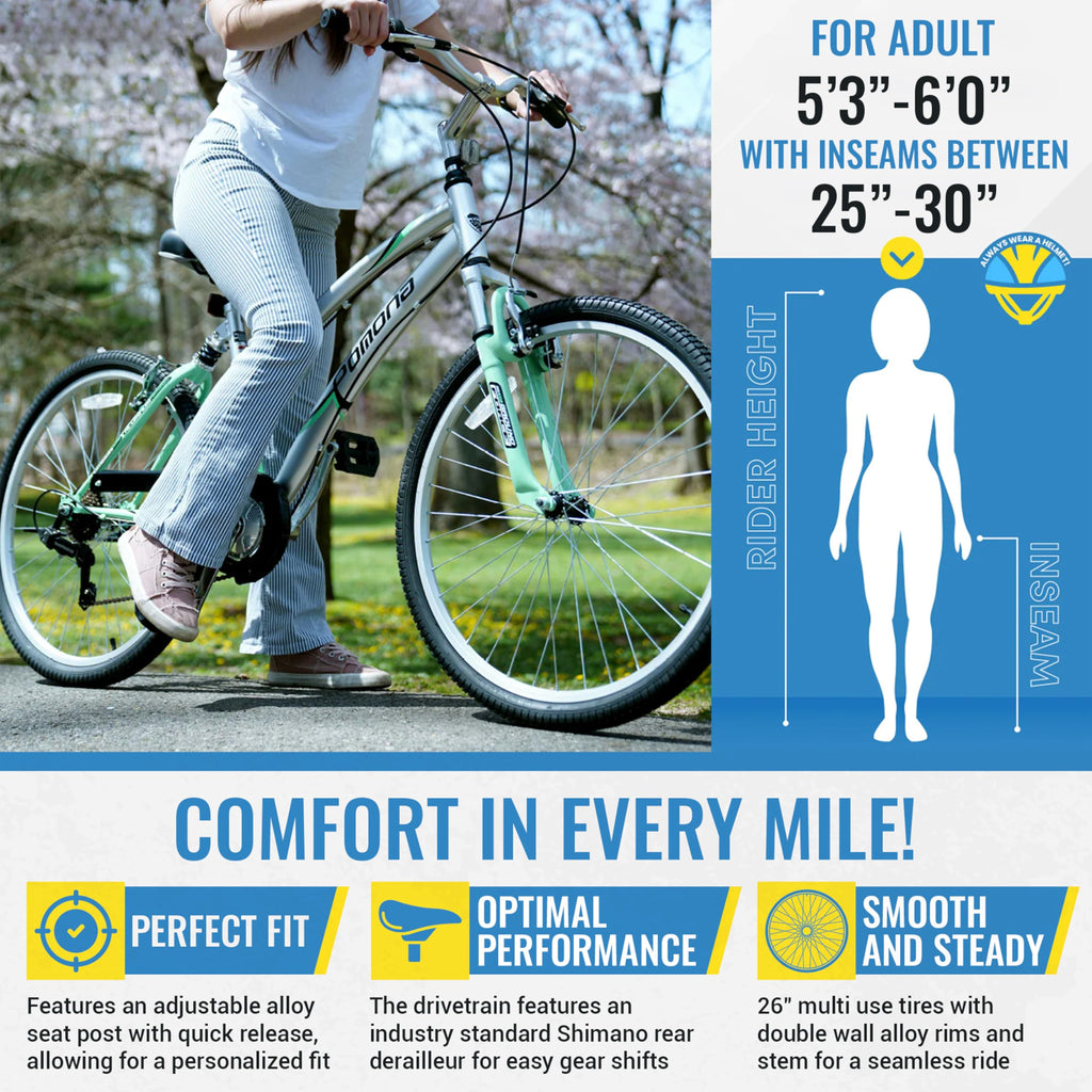 Kent Pomona Dual Suspension Comfort Bike, 26Inch