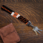 Rico Industries Nfl Football Cincinnati Bengals Standard Wrist Lanyard Key Chain, Cute Wristlet Strap Keychain Holder For Women