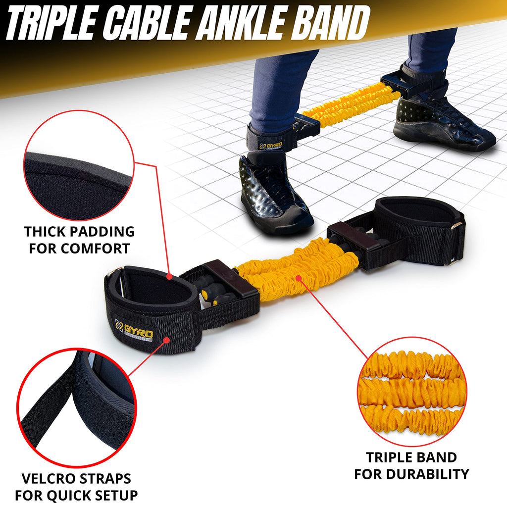 Gyro Fitness | Shadow Boxer Pro | Boxing Resistance Bands Set For Shadow Boxing, Comes With Ankle Cuffs | Ideal Addition To Your