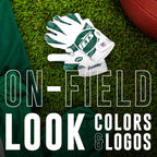 Franklin Sports New York Jets Youth Nfl Football Receiver Gloves - Official Nfl Team Logos - Kids Football Gear + Accessories -