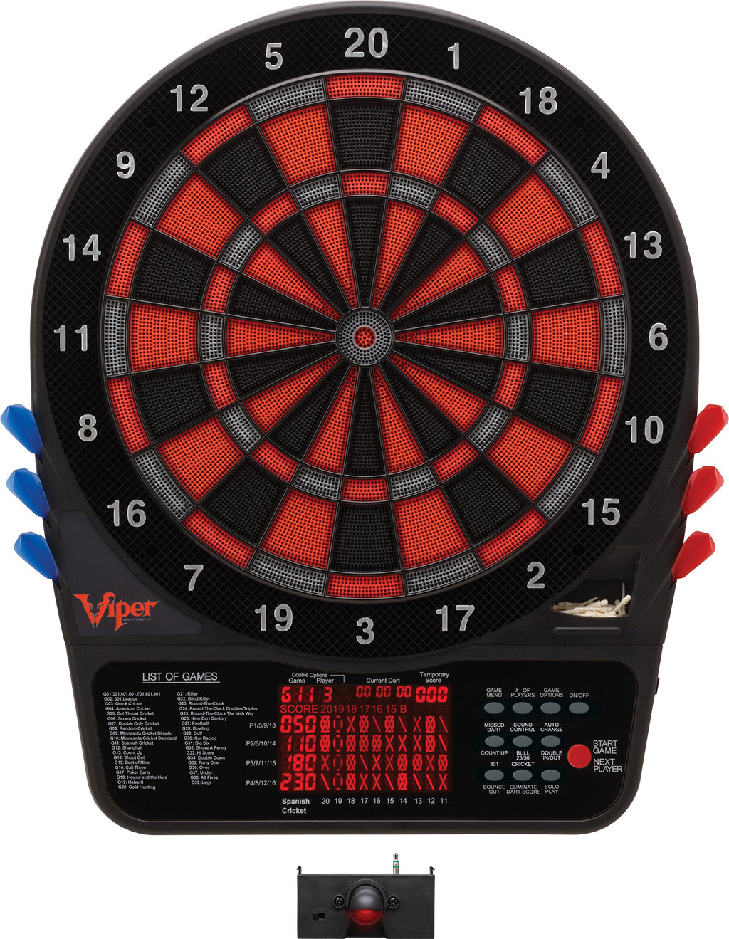 Viper 800 Electronic Soft Tip Dartboard Bundle With Laserlite Laser Throw/Toe Line Marker