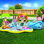 Banzai Splish Splash Water Park Jr, Length: 90 In, Width: 52 In, Height: 24 In, Junior Inflatable Outdoor Backyard Water Splash