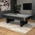 Mizerak Dakota 8' Slatron Billiard Pool Table Includes Two Cues, Billiard Ball Set, Triangle, Brush, And Chalk