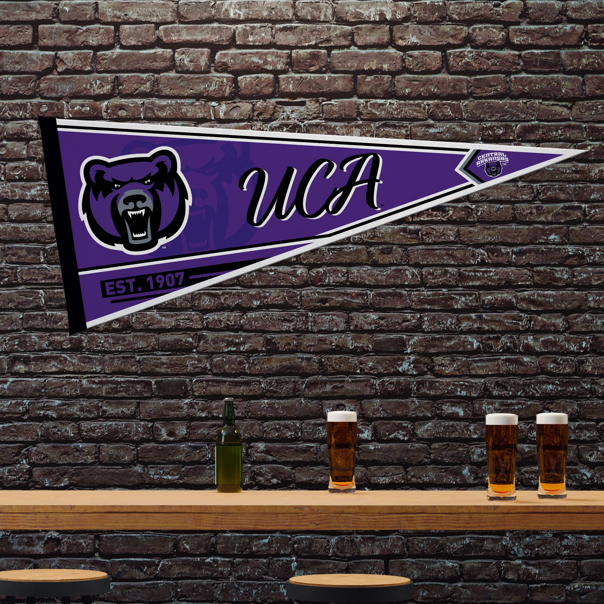 Rico Industries Ncaa Central Arkansas Bears Classic 12'' X 30'' Felt Wall D  Cor Pennant - Great For Home/Bed Room/Man Cave D  C