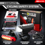 Stocking Stuffers For Men - Blitzu Gator 390 Rechargeable Bike Light Set - Night Riding Accessories, Cool Gadgets White Elephant
