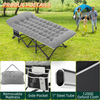 Fragess Portable Camping Cot, 32 Extra Wide Camping Cots For Adults With Thick Mattress, Heavy Duty Sleeping Cot Holds Up To 600