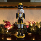 FOCO NFL Pittsburgh Steelers Team Logo 14 Holiday Nutcracker, Version 2, One Size