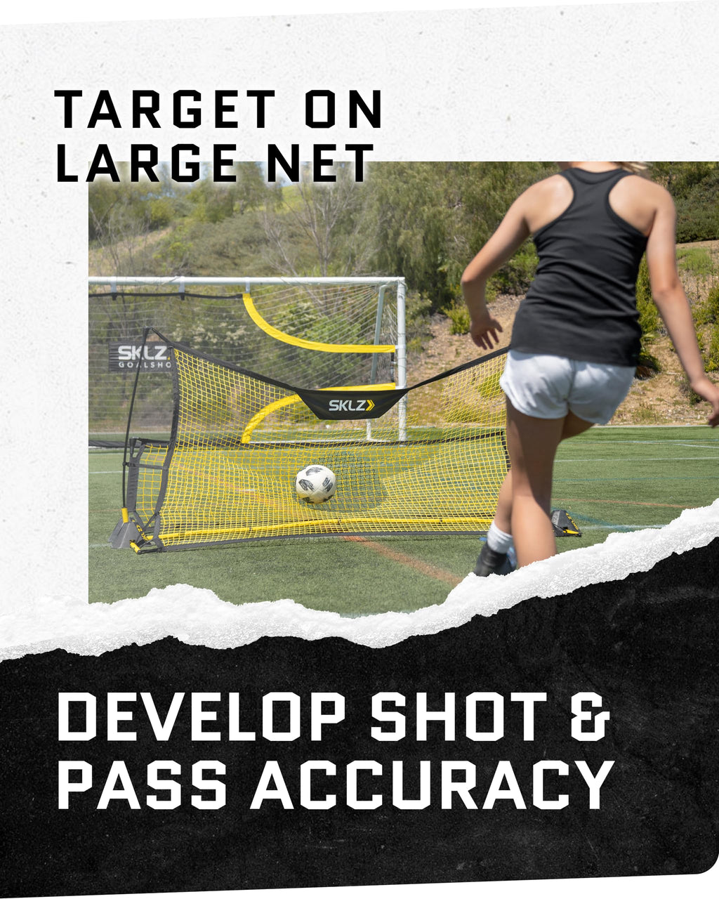 Sklz Quickster Soccer Trainer Portable Soccer Rebounder Net For Volley, Passing, And Solo Training