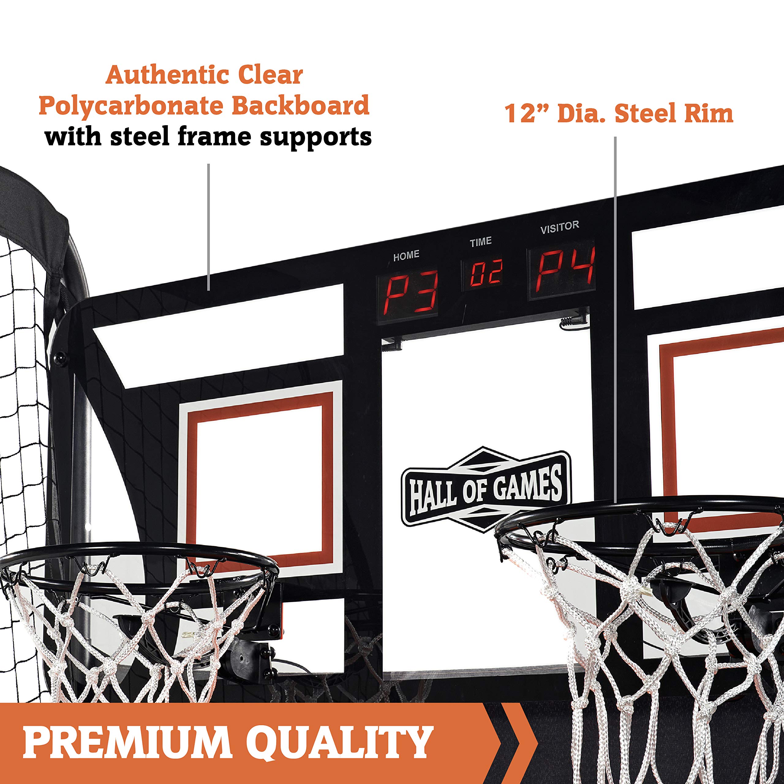 Hall Of Games 2 Player Arcade Basketball Game Blackgrey