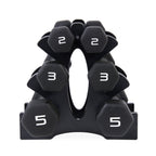 CAP Barbell Neoprene Dumbbell Set with Rack, 20 Pounds, Black