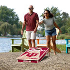 YouTheFan NCAA Indiana Hoosiers 2 x 4 Professional Wood Cornhole Game with Logo Bags