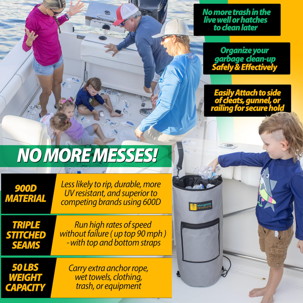 Portable Boat Trash Can, Reusable Trash Bag, Leakproof Liner, Boat Storage Organizer, Trash Bag Holder, Boat Accessories Marine,
