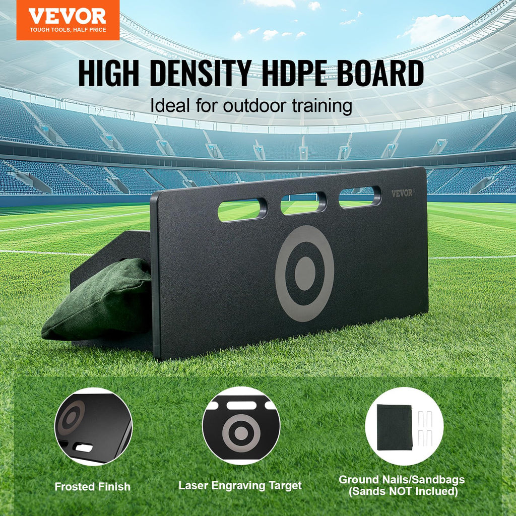 Vevor Soccer Rebounder Board, 32''X12'' Portable Soccer Wall With 2 Angles Rebound, Foldable Hdpe Kickback Rebound Board, Soccer
