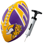 Franklin Sports Nfl Minnesota Vikings Football - Youth Football - Mini 8.5'' Rubber Ball - Perfect For Kids - Team Logos And Col