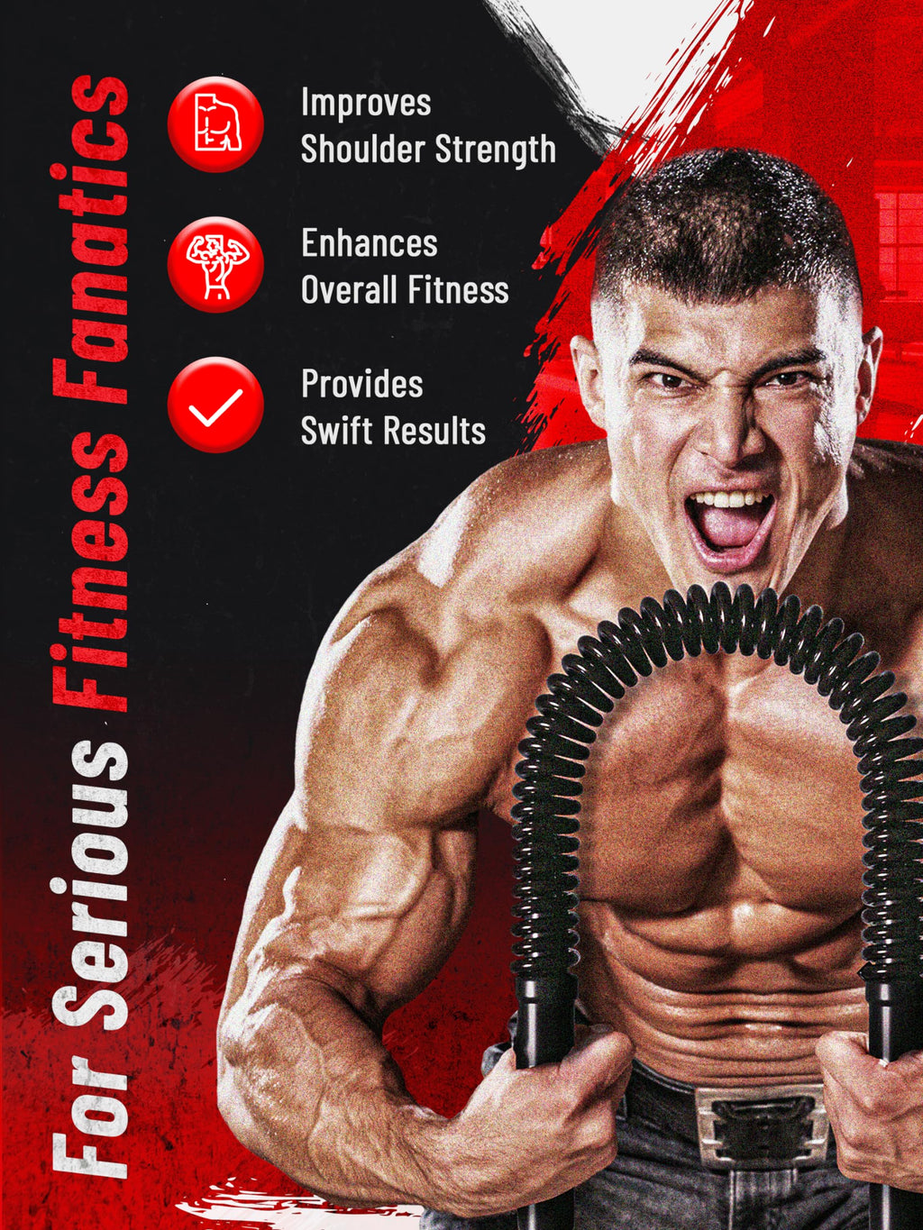 Zenooze'S Power Twister Flex Bar, The Ultimate Upper Body Exercise Equipment For Strengthening Your Chest Workout, Shoulders,Bic
