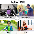 Sip Equip Wide Mouth Straw Lids (2 Pack), Compatible With Hydro Flask, Simple Modern, Hydro Cell, Thermoflask, Takeya, Vmini And