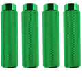 Zelerdo 2 Pairs Aluminum Alloy Bike Pegs For Mountain Bike Cycling Rear Stunt Pegs Fit 3/8 Inch Axles (Pure Green, 100X28 Mm)