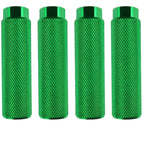 Zelerdo 2 Pairs Aluminum Alloy Bike Pegs For Mountain Bike Cycling Rear Stunt Pegs Fit 3/8 Inch Axles (Pure Green, 100X28 Mm)