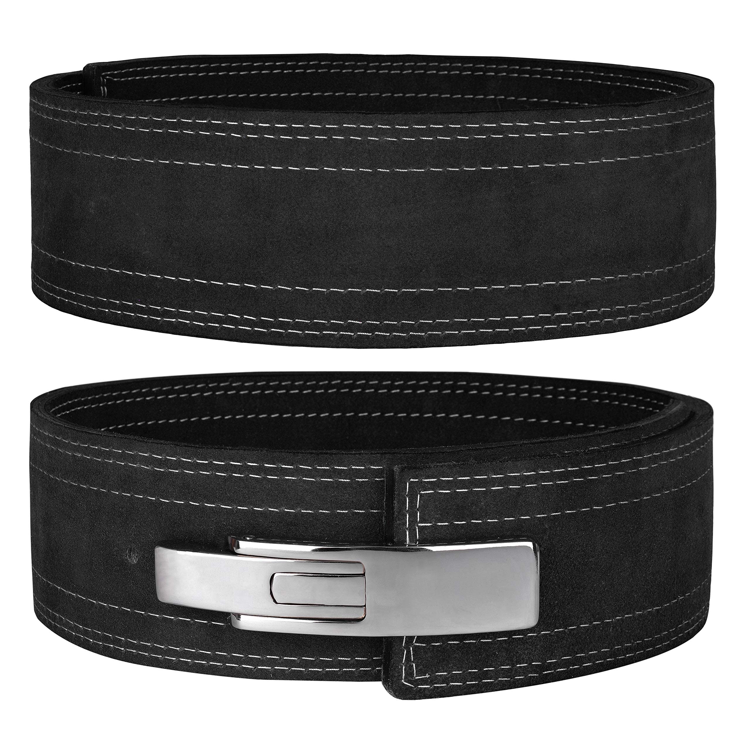Hawk Sports Lever Belt for Men & Women, 10mm Thick, 4 Wide Suede Leather Weightlifting Belt, Safely Maximize Gains from Heavy We