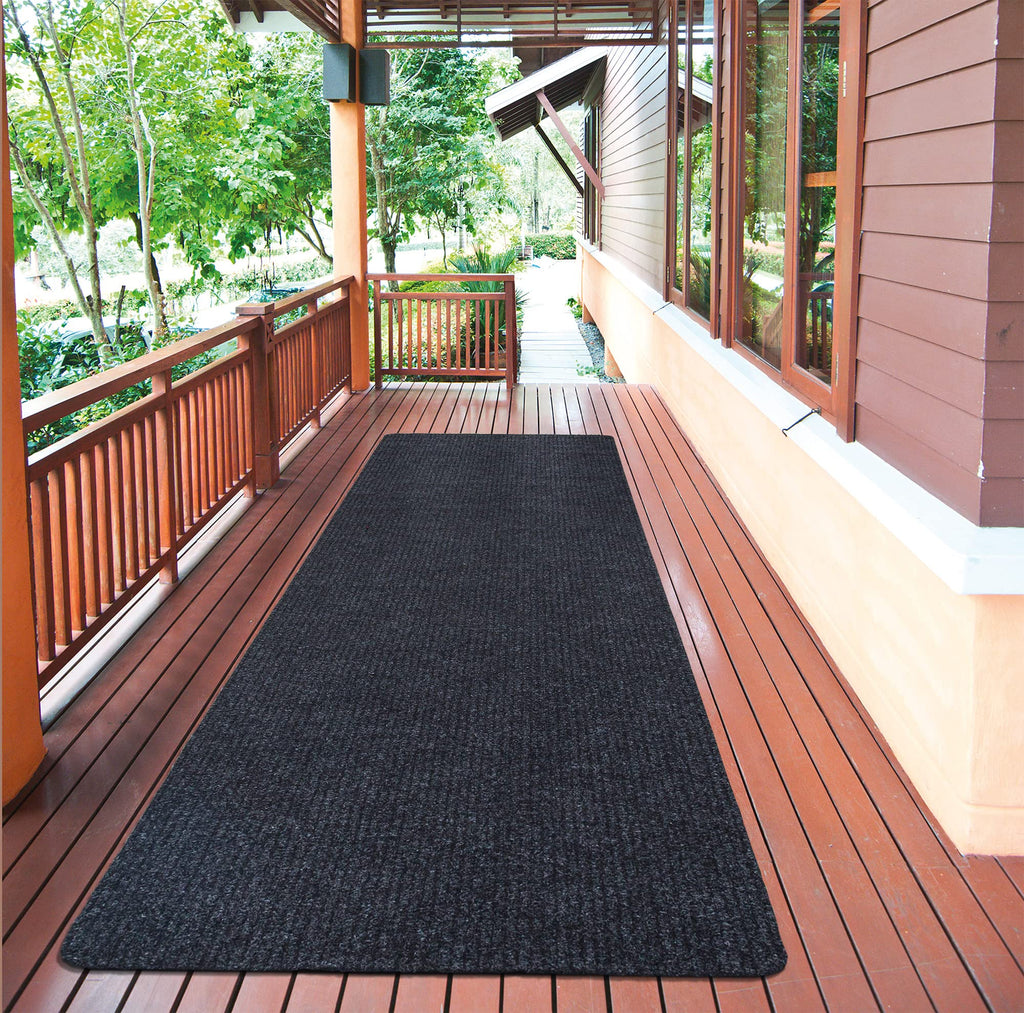 Scrape Rib Solid Design Non-Slip Rubberback 3X12 Indooroutdoor Waterproof Runner Rug For Hallway, Kitchen, Living Room, Garage, 