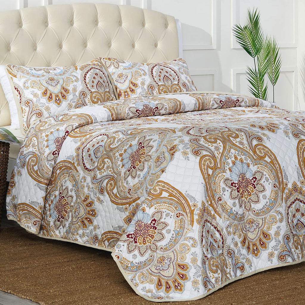 Mellanni Bedspread Coverlet Set - Twin Bedding Cover With Sham - Ultrasonic Quilting Technology - 2 Piece Oversized Twin Quilt S