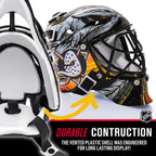 Franklin Sports Anaheim Ducks Nhl Team Logo Mini Hockey Goalie Mask With Case - Collectible Goalie Mask With Official Nhl Logos
