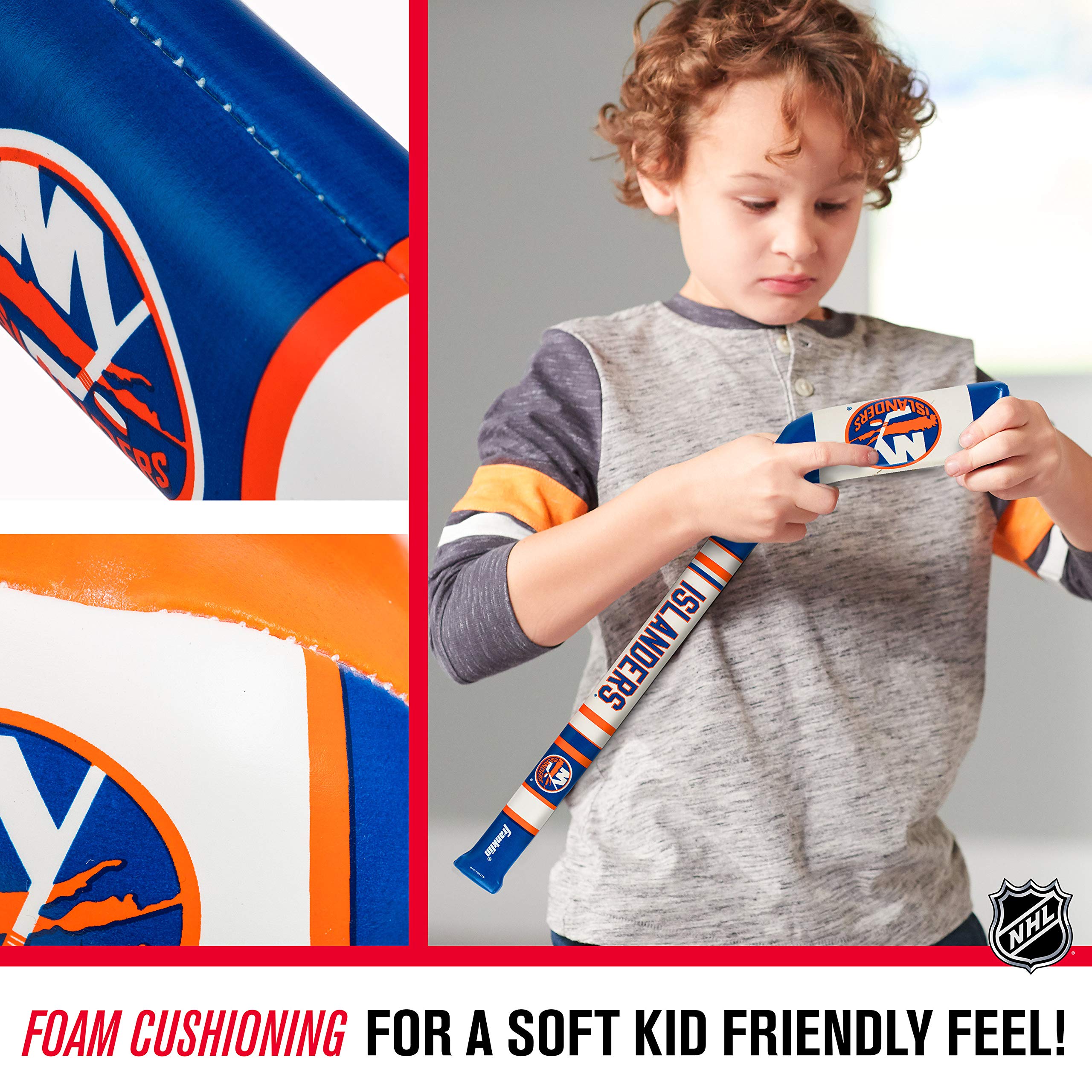 Franklin Sports New York Islanders Nhl Mini Soft Hockey Stick Set - Nhl Team Soft Foam Mini Hockey Stick And Ball Set - Great To