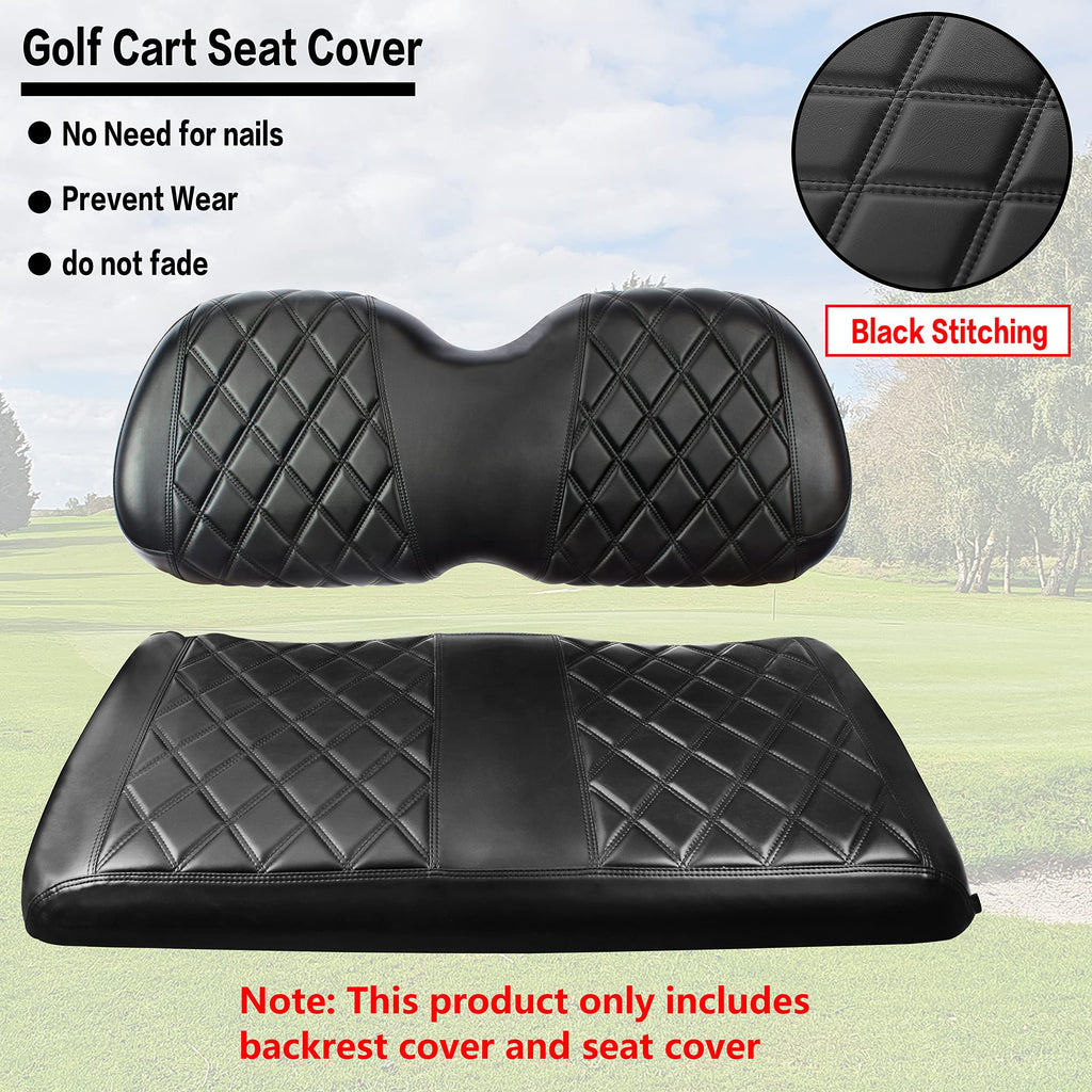 Nokins Golf Cart P Diamond Seat Cover For Golf Cart Club Car Precedent Original Regular Front Seat Cushion, No Stapler Required,