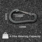 Tytdouter 10 Pcs Mini Carabiner Clips With Key Rings Aluminum D Shape Locking Carabine Keychain For Camping Traveling Hiking Key