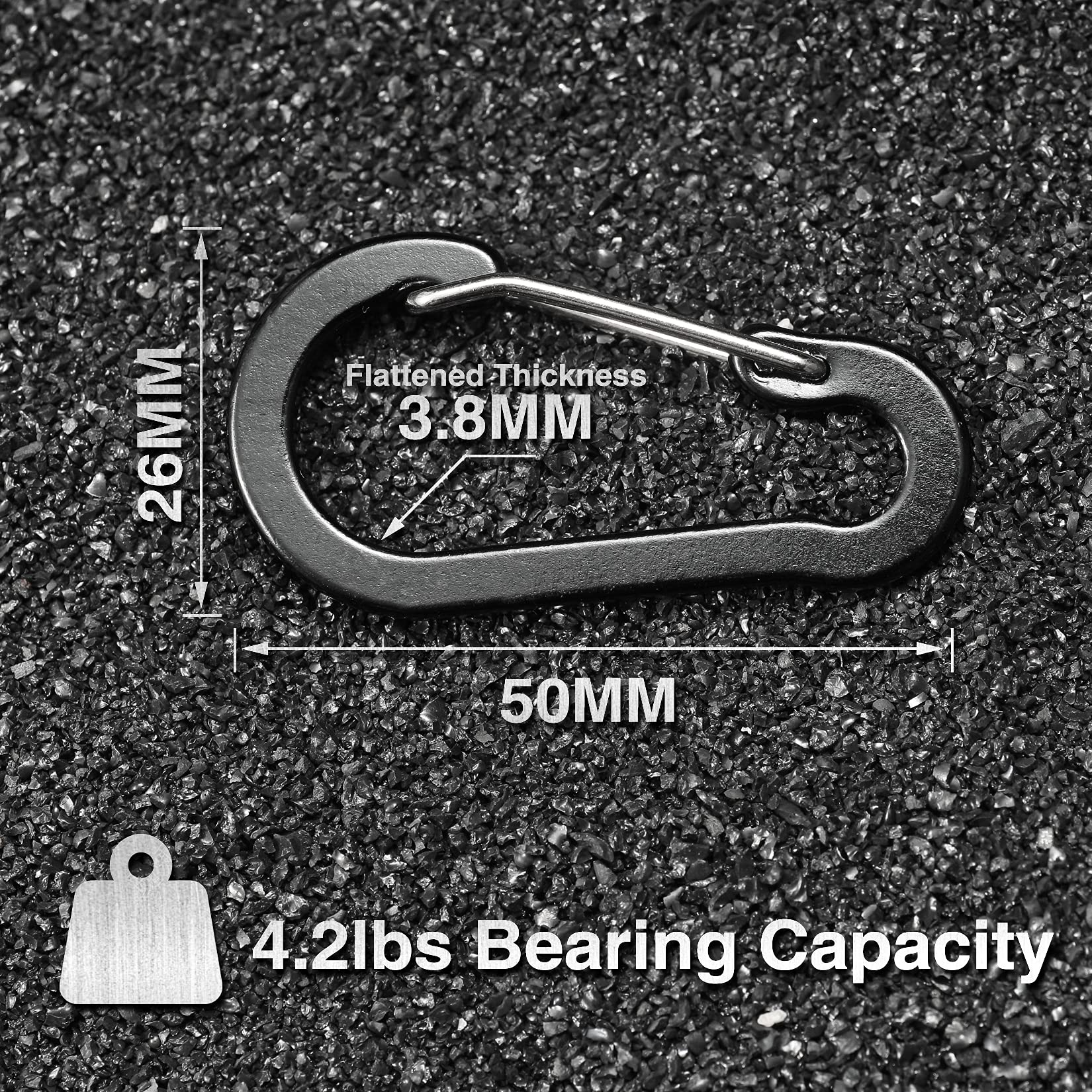 Tytdouter 10 Pcs Mini Carabiner Clips With Key Rings Aluminum D Shape Locking Carabine Keychain For Camping Traveling Hiking Key