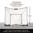 Franklin Sports Lacrosse Backstop Net - Lax Goal Extra Large Durable Net For Shooting Training + Practice - - 12' X 9'