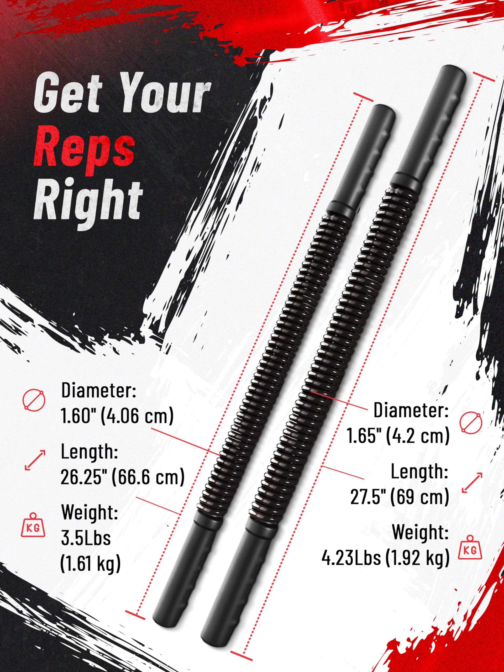 Zenooze'S Power Twister Flex Bar, The Ultimate Upper Body Exercise Equipment For Strengthening Your Chest Workout, Shoulders,Bic
