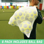 Gosports Elite Futsal Balls - Great For Indoor Or Outdoor Futsal Games Or Practice - Choose Single Or Six Pack - Includes Pump,Y