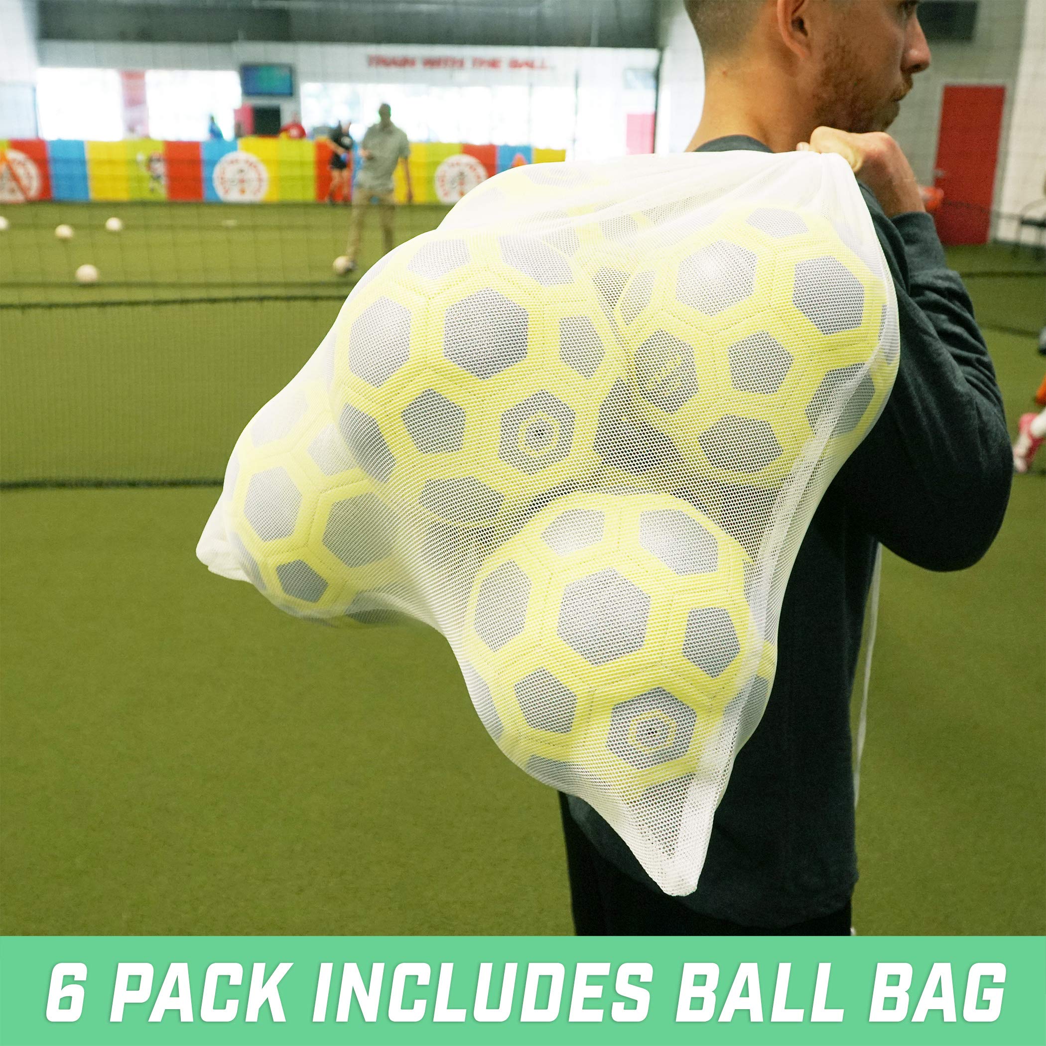 Gosports Elite Futsal Balls - Great For Indoor Or Outdoor Futsal Games Or Practice - Choose Single Or Six Pack - Includes Pump,Y