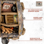 Rig'Em Right Waterfowl Shell Shocker Xlt Duck Hunting Blind Bag With Molded Ammo Compartments, Sunglasses Case, Drink Holder And