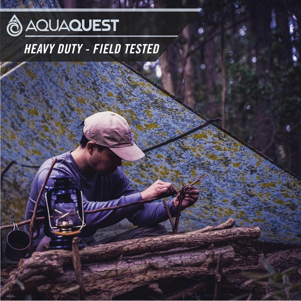 Aquaquest Defender Tarp - Heavy-Duty Waterproof (20,000 Mm) Seam-Taped Rain Fly For Camping, Bushcraft & Survival - 20  13 Bould