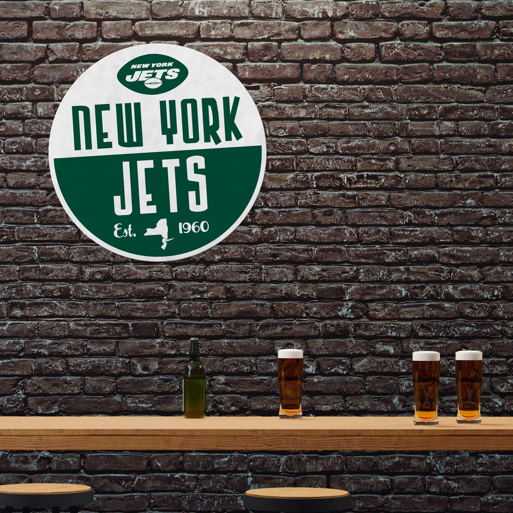 Rico Industries Nfl New York Jets Classic Shape Cut Pennant - Home And Living Room D  Cor - Soft Felt Ez To Hang , 18X0.10X18
