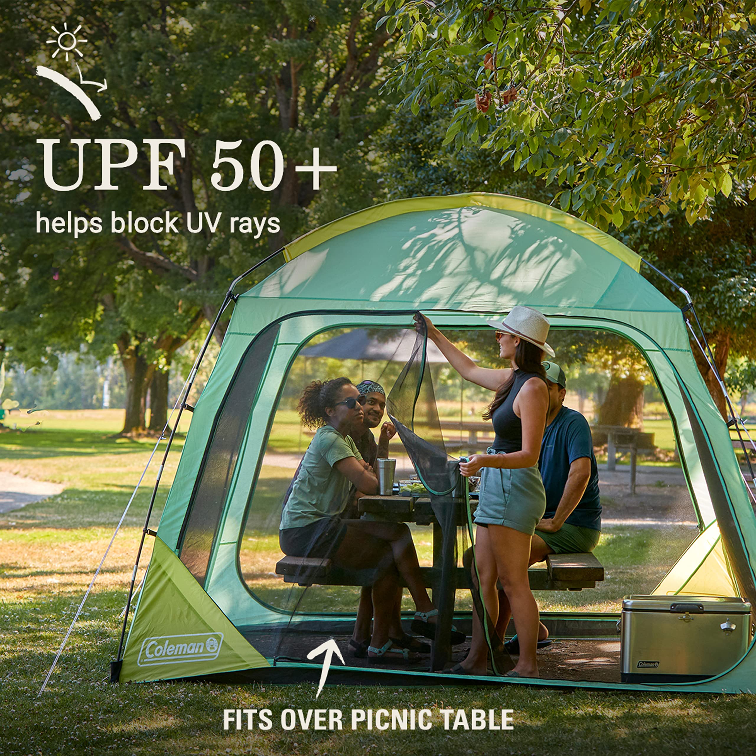 Coleman Skyshade Screen Dome Canopy Tent, 10 X 10 Shade Canopy, Upf 50+ Outdoor Canopy Tent For Camping, Tailgating, And Beach S