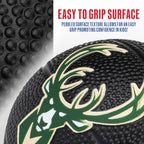 Franklin Sports Nba Milwaukee Bucks Mini Foam Basketball - Kids 5.5'' Inch Toy Basketball For Over The Door + Mini Indoor Hoops