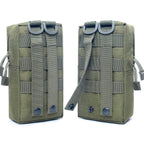 Tacticool 2 Pack Molle Pouches - Tactical Compact Water-Resistant Edc Pouch (2 Pack-Army Green)