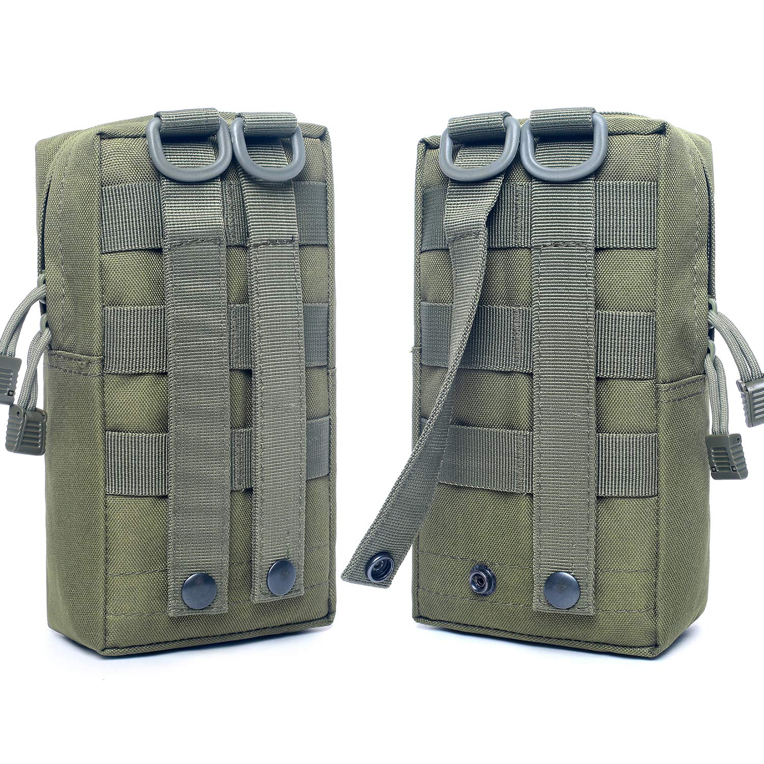 Tacticool 2 Pack Molle Pouches - Tactical Compact Water-Resistant Edc Pouch (2 Pack-Army Green)