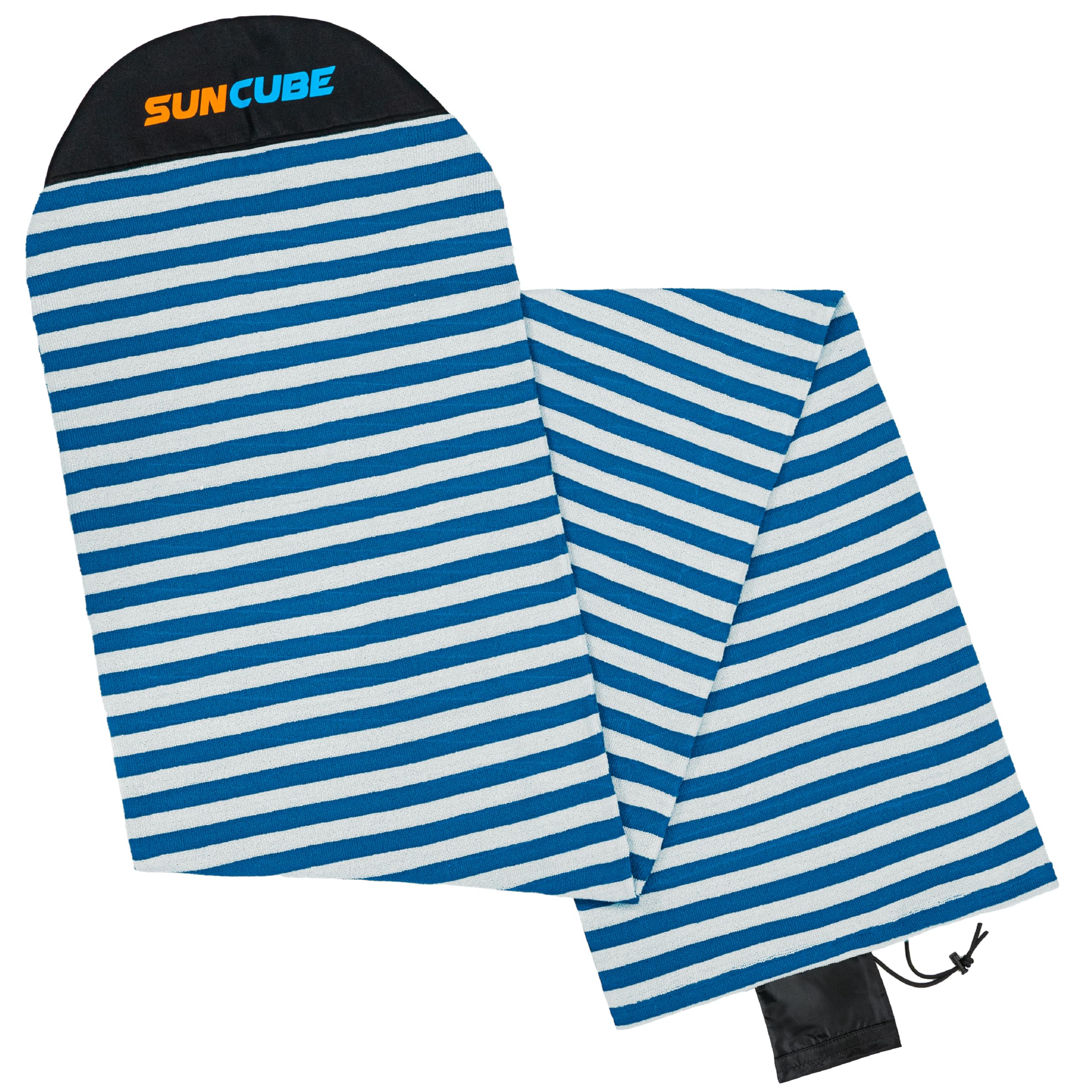 SUN CUBE Surfboard Sock Cover, Protective Surf Bag for Surfing Board, Light Stretchy Surfbag Sleeve for Funboard, Hybrid (80,