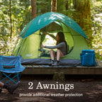 Coleman Sundome Camping Tent, 3 Person Dome Tent With Easy Setup, Included Rainfly And Weathertec Floor To Block Out Water, 2 Wi