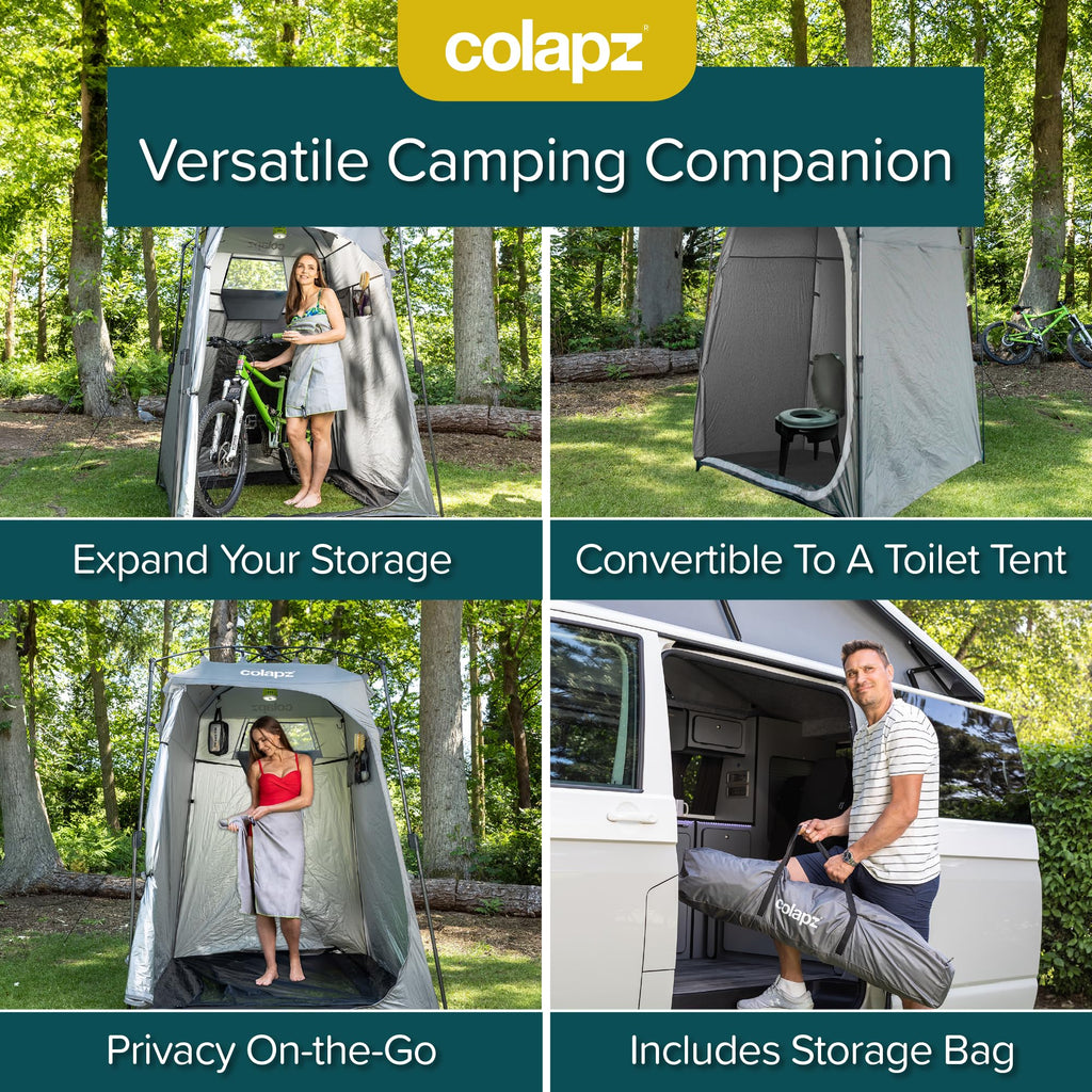 Colapz Camping Shower Tent And Pop Up Toilet Tent - Additional Camping Storage Tall Tent - Privacy Beach Tents Shelters Pop Up -