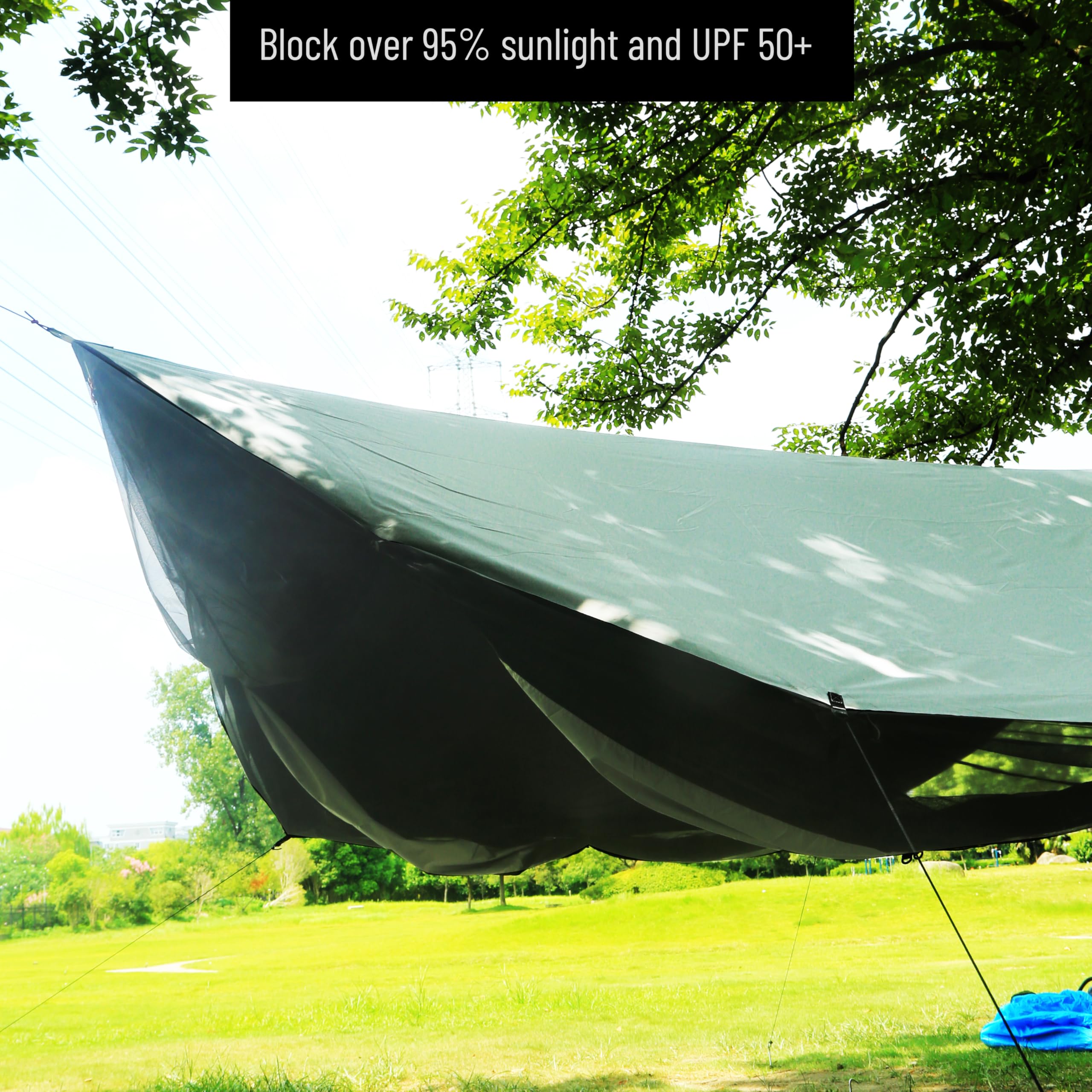 Lightweight No Bug Screen House For Hammock, Canoe Picnics Backyards Backpacking Camping Beach In Summer (Dark Shade)