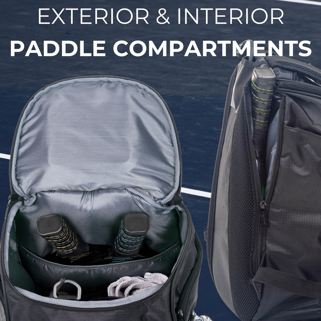 Athletico 35L Pickleball Backpack - Pickleball Bags For Men Or Women Includes Pickleball Ball Holder (Black)