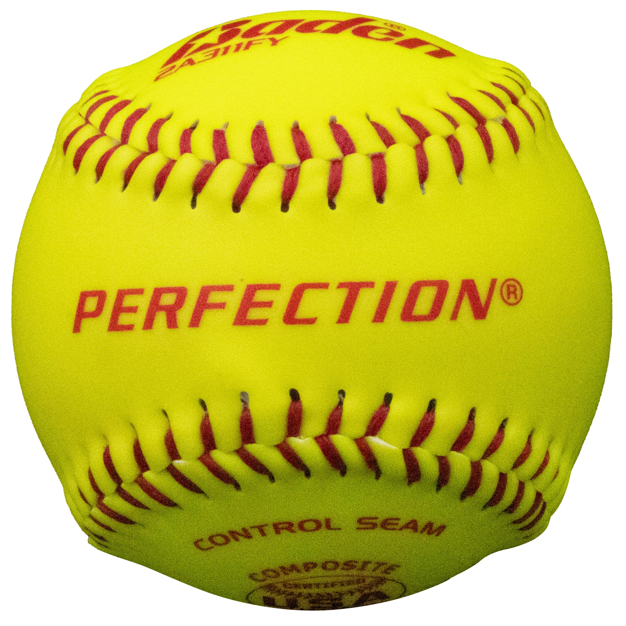 Baden | USA (ASA) Approved | Official League Fastpitch Softballs | Perfection Composite | 11 | Optic Yellow | One Dozen